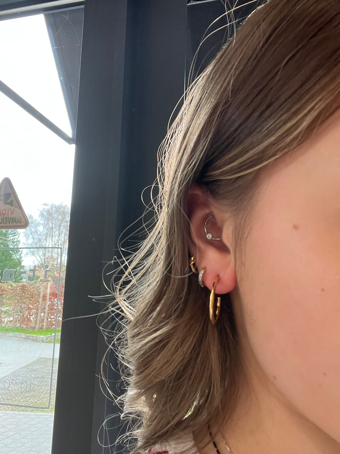 Créoles LÉNA bizutées dorées