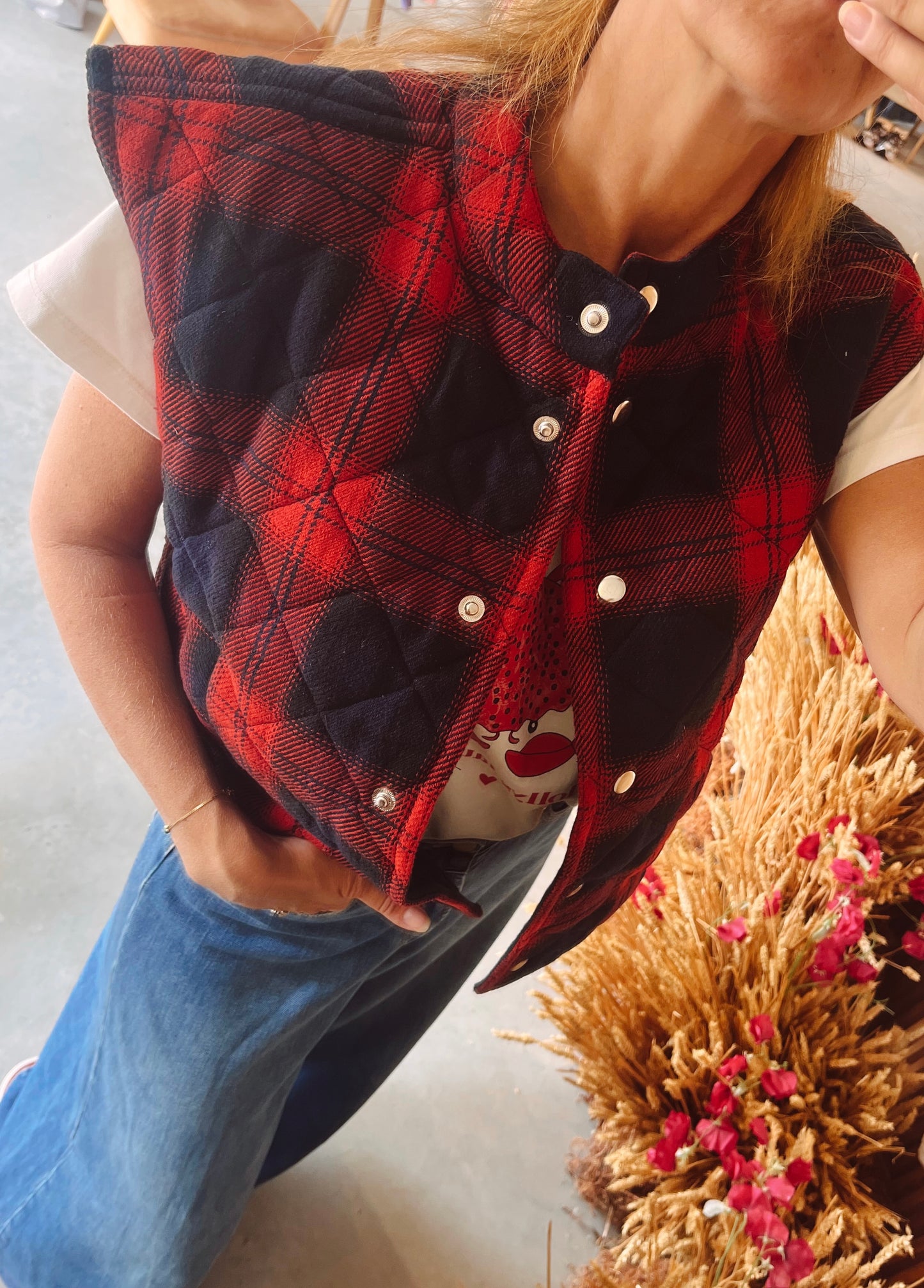 Veste ss manches MADE red