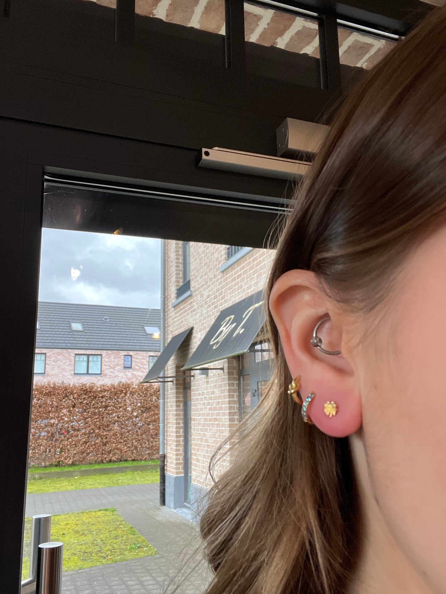 Boucle d’oreille LUCKY dorée - trèfle