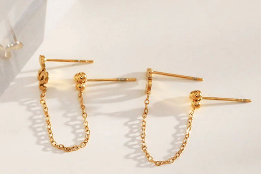 Boucle 2 trous EMMA serpent doré