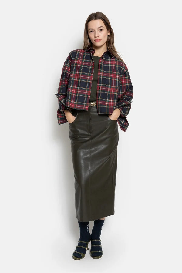 Chemise courte OCEAN à carreaux