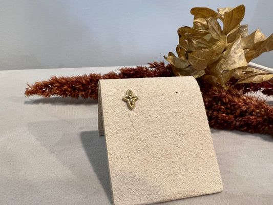 Boucle d’oreille LILA dorée - croix épaisse
