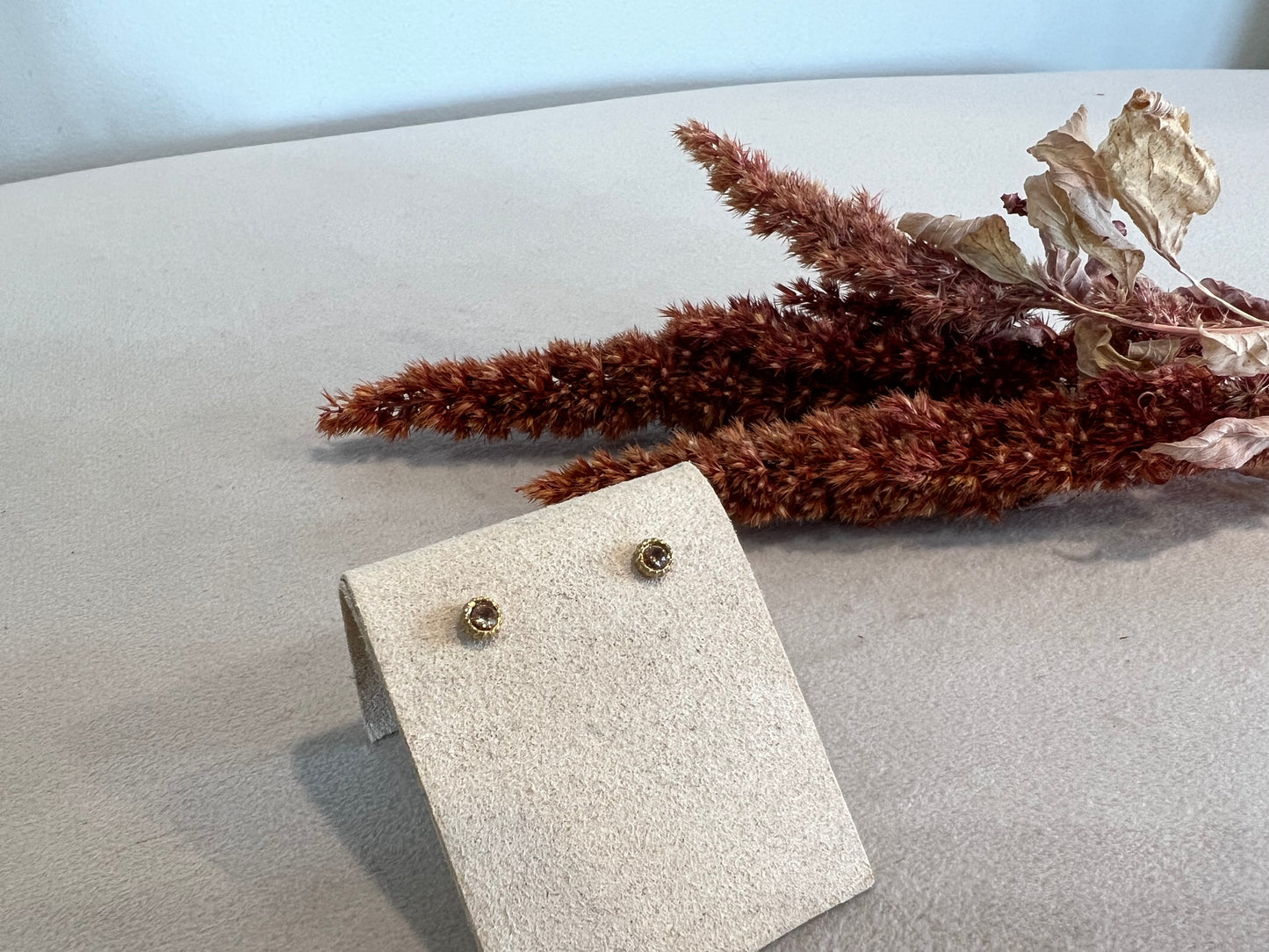 Boucle d’oreille JULIA dorée - strass