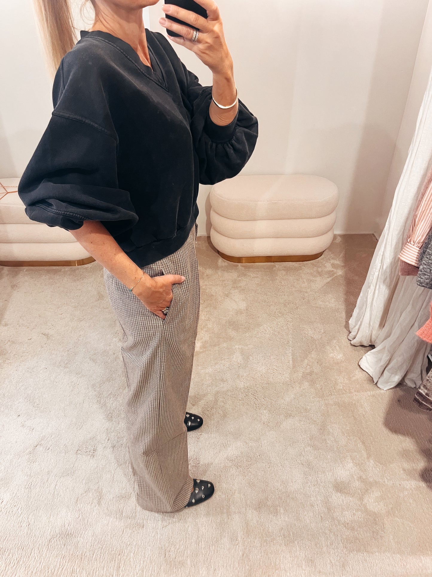 Pantalon en tweed ALEXA