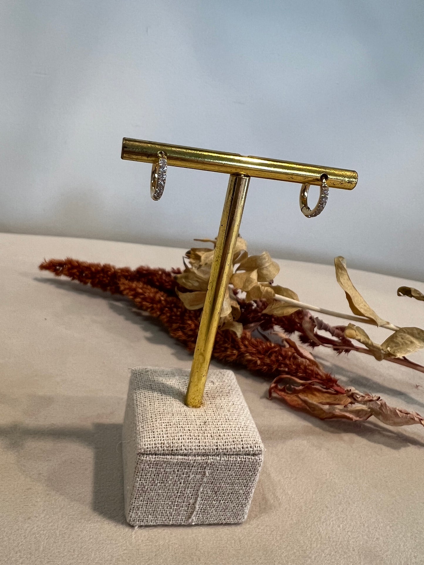 Mini créole LOLA dorées à strass