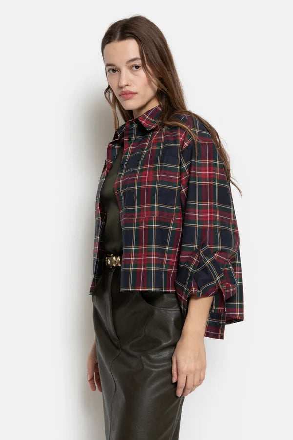 Chemise courte OCEAN à carreaux