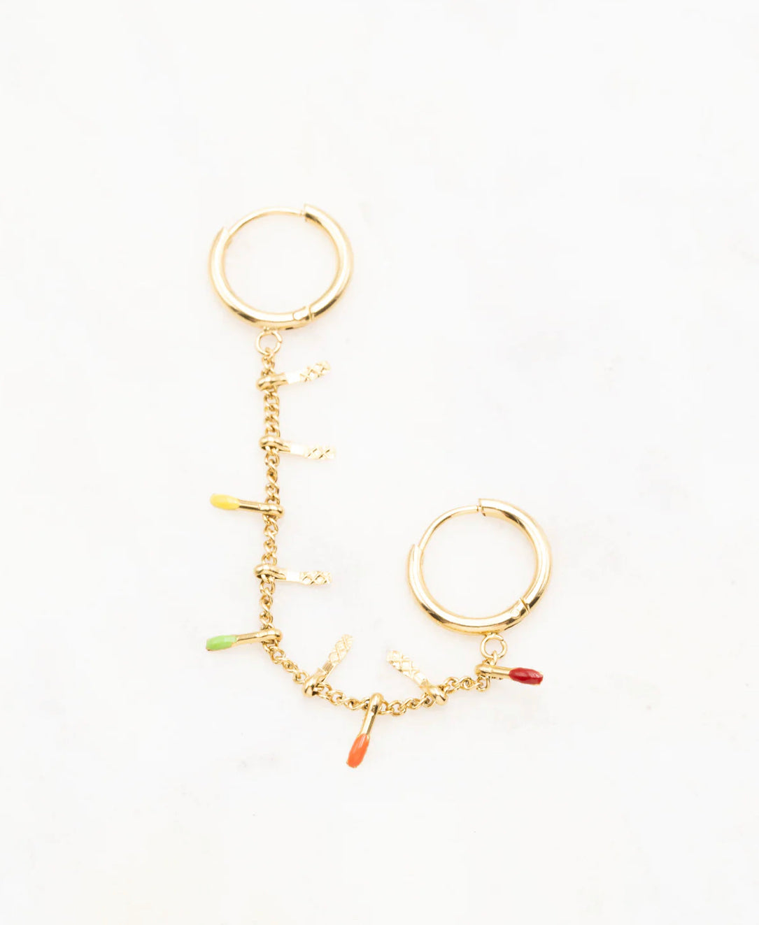 Boucle 2 trous ROMANE bleu turquoise