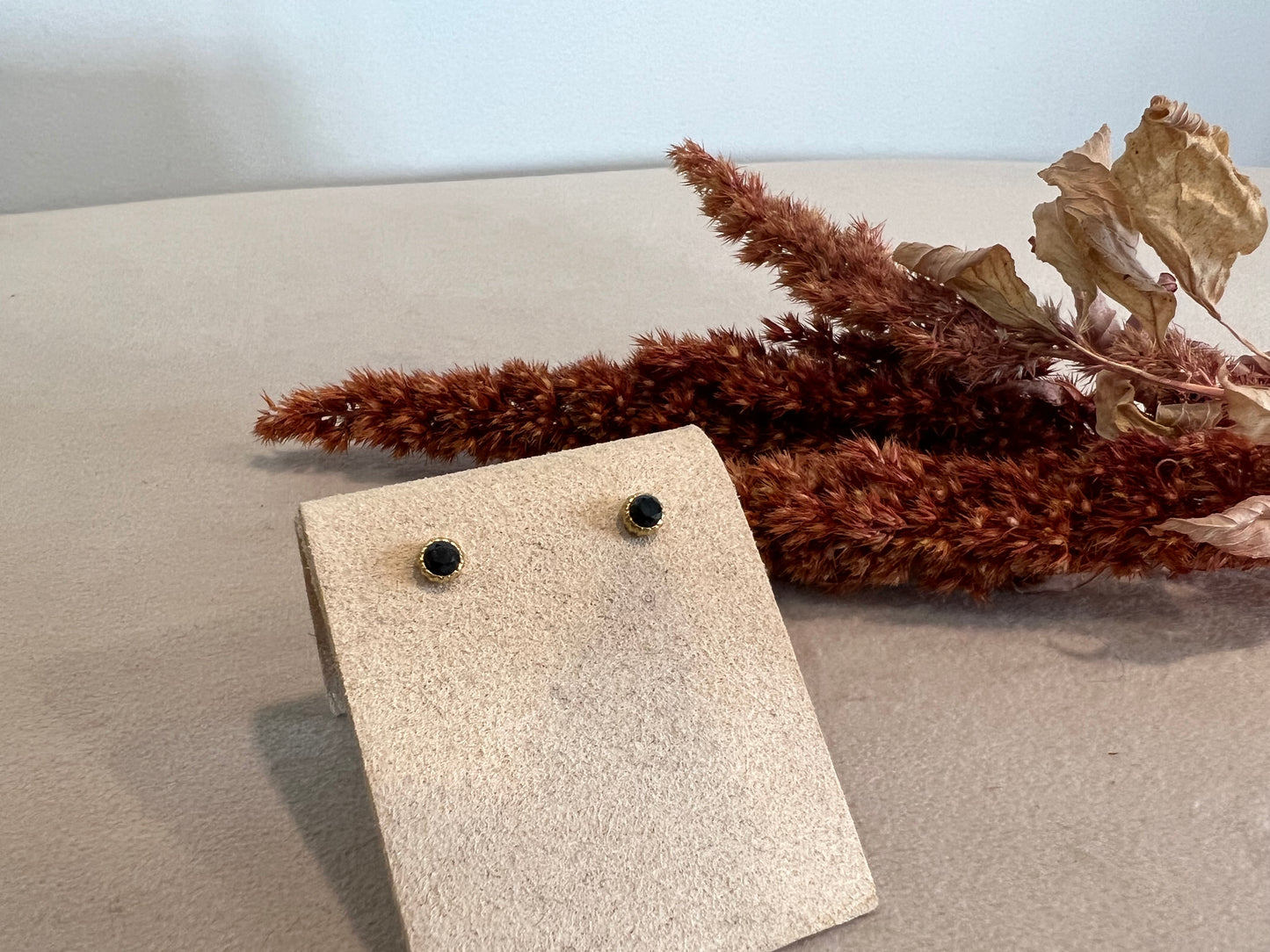 Boucle d’oreille JULIA dorée - strass