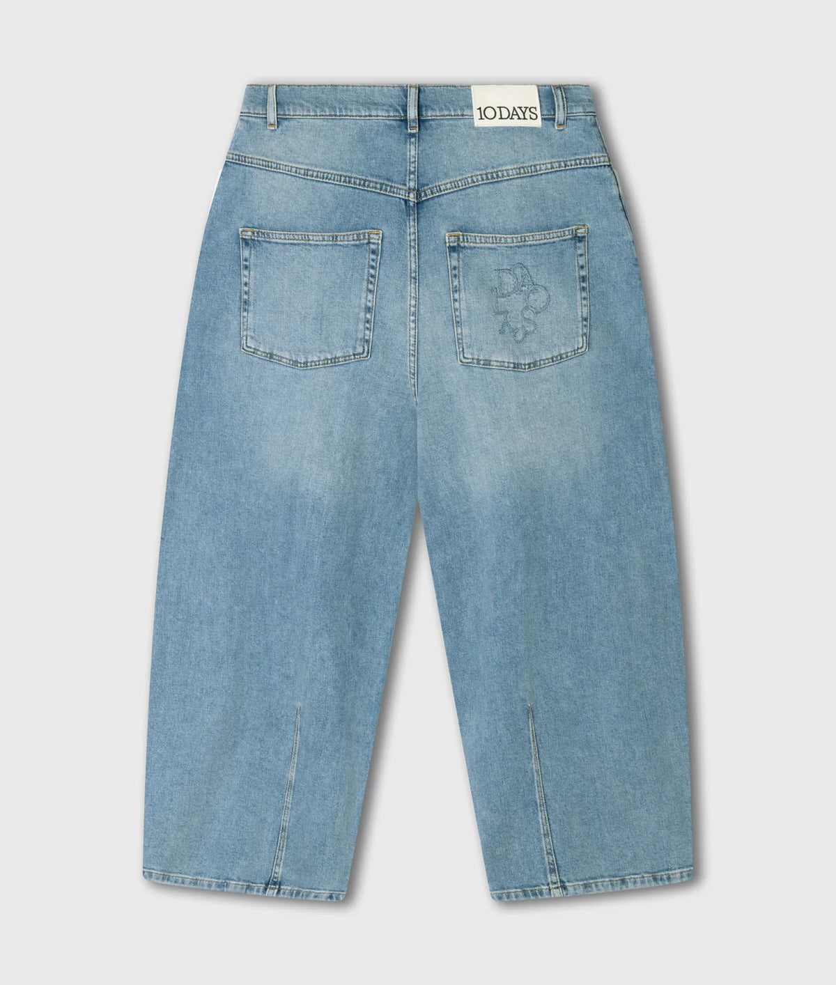 Wide tapered denim pants