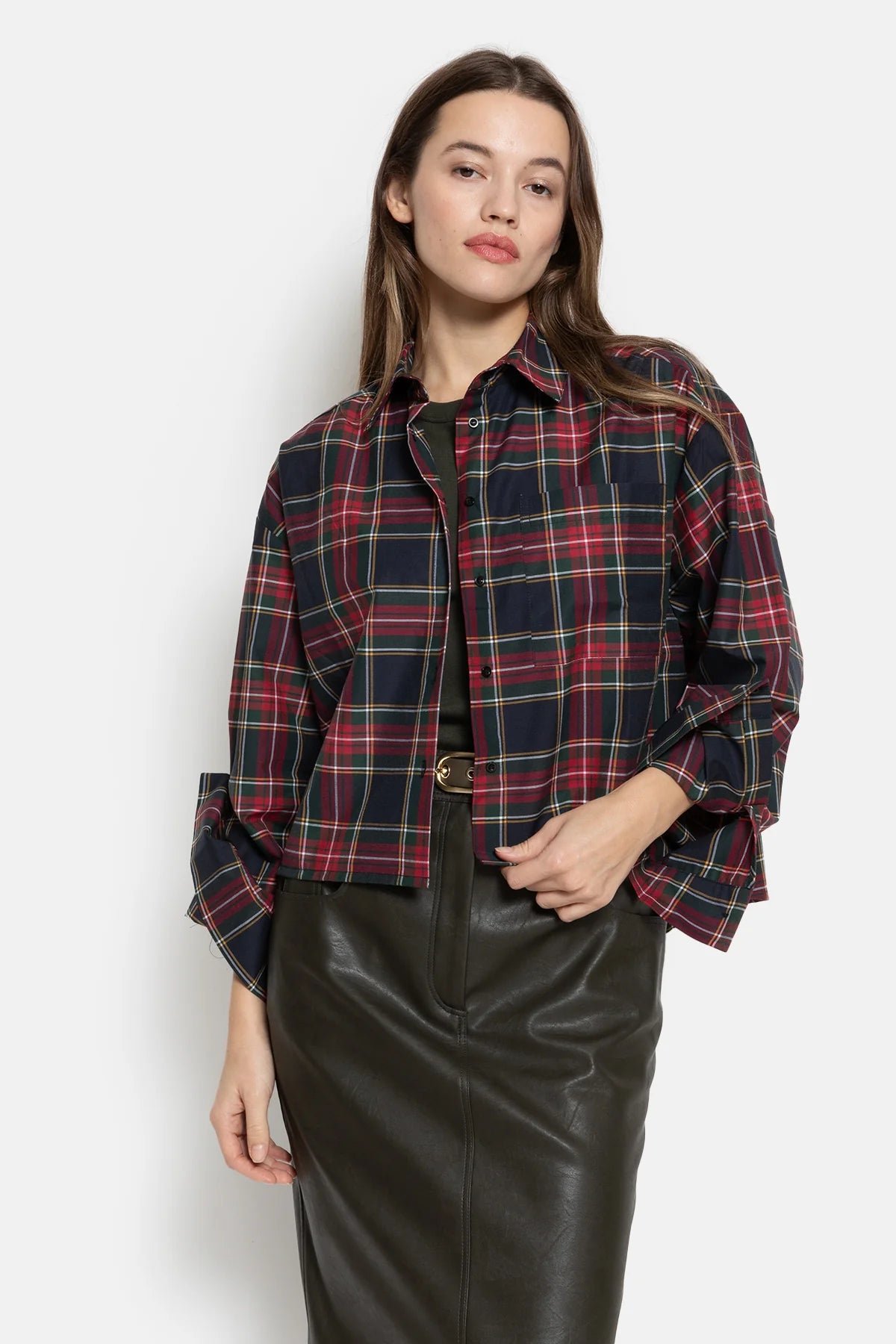 Chemise courte OCEAN à carreaux