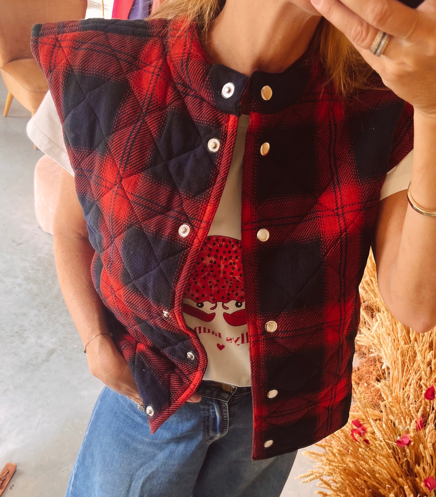 Veste ss manches MADE red