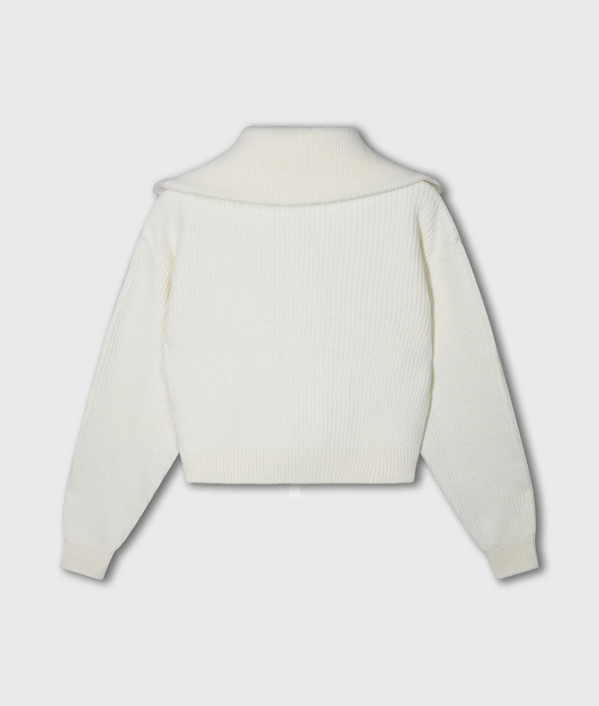 Rib knit zip cardigan
