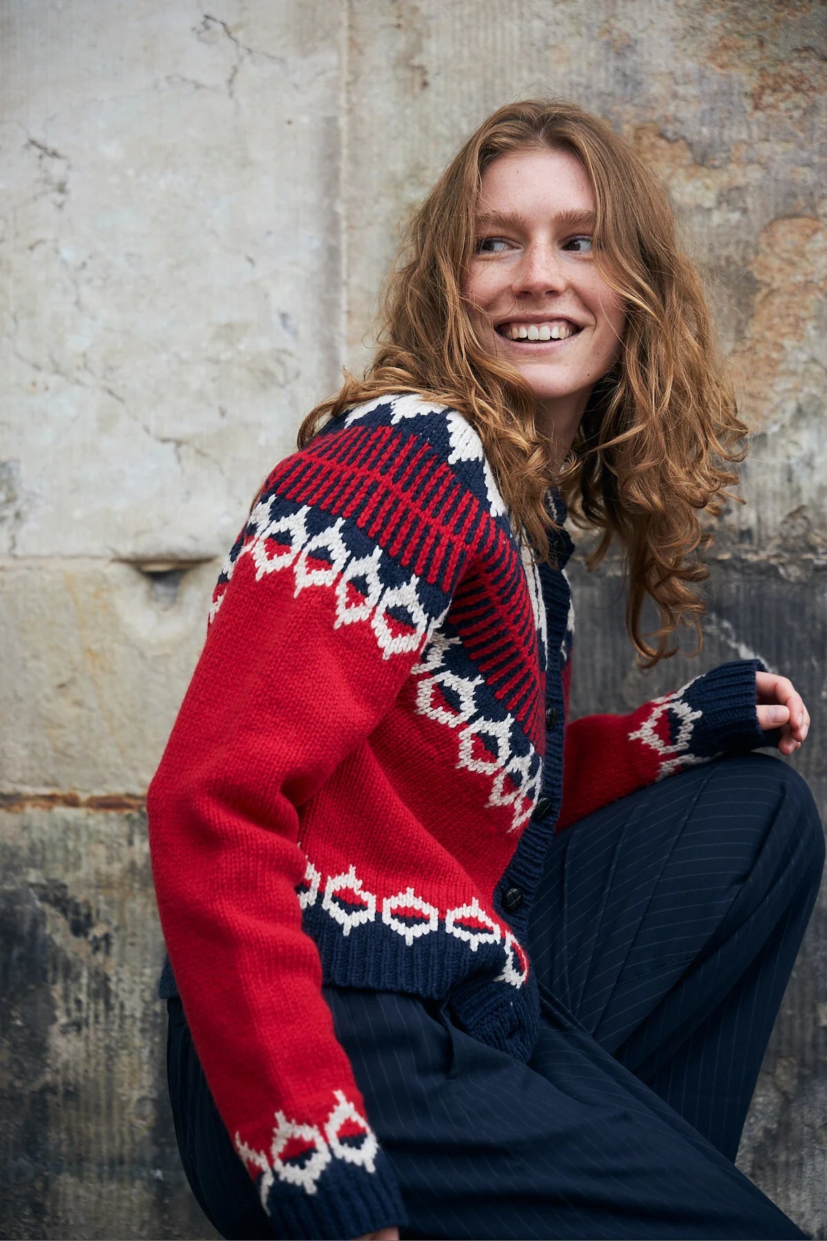 Cardigan CLARE rouge