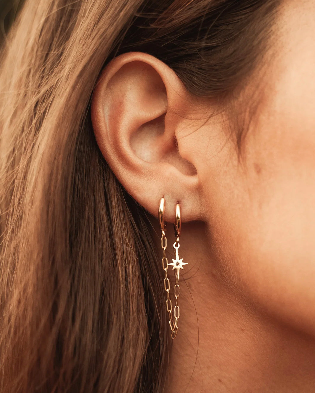 Boucle 2 trous OLIVIA étoile