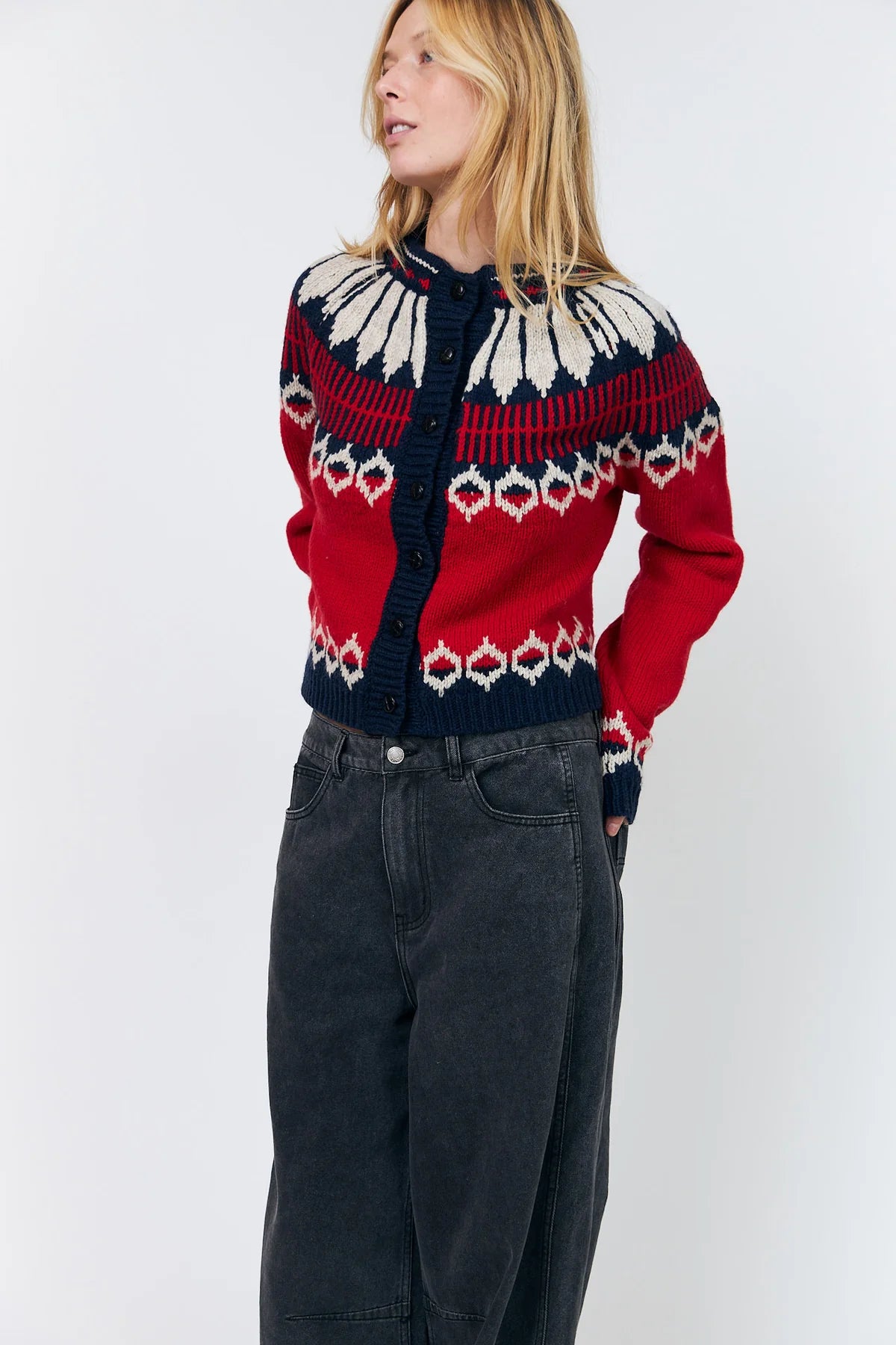 Cardigan CLARE rouge
