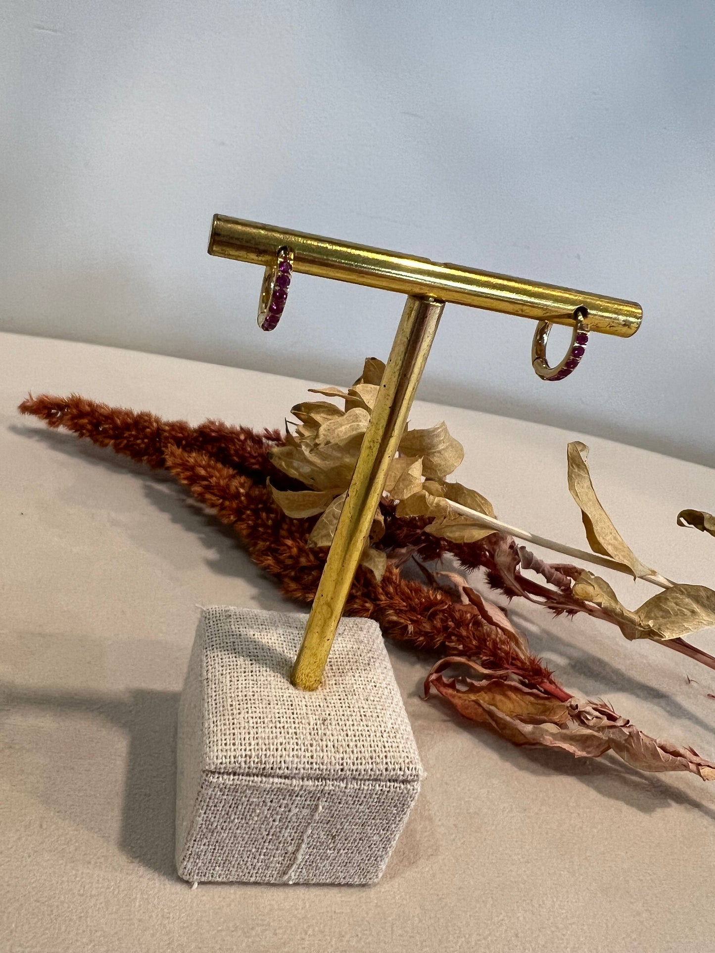 Mini créole LOLA dorées à strass