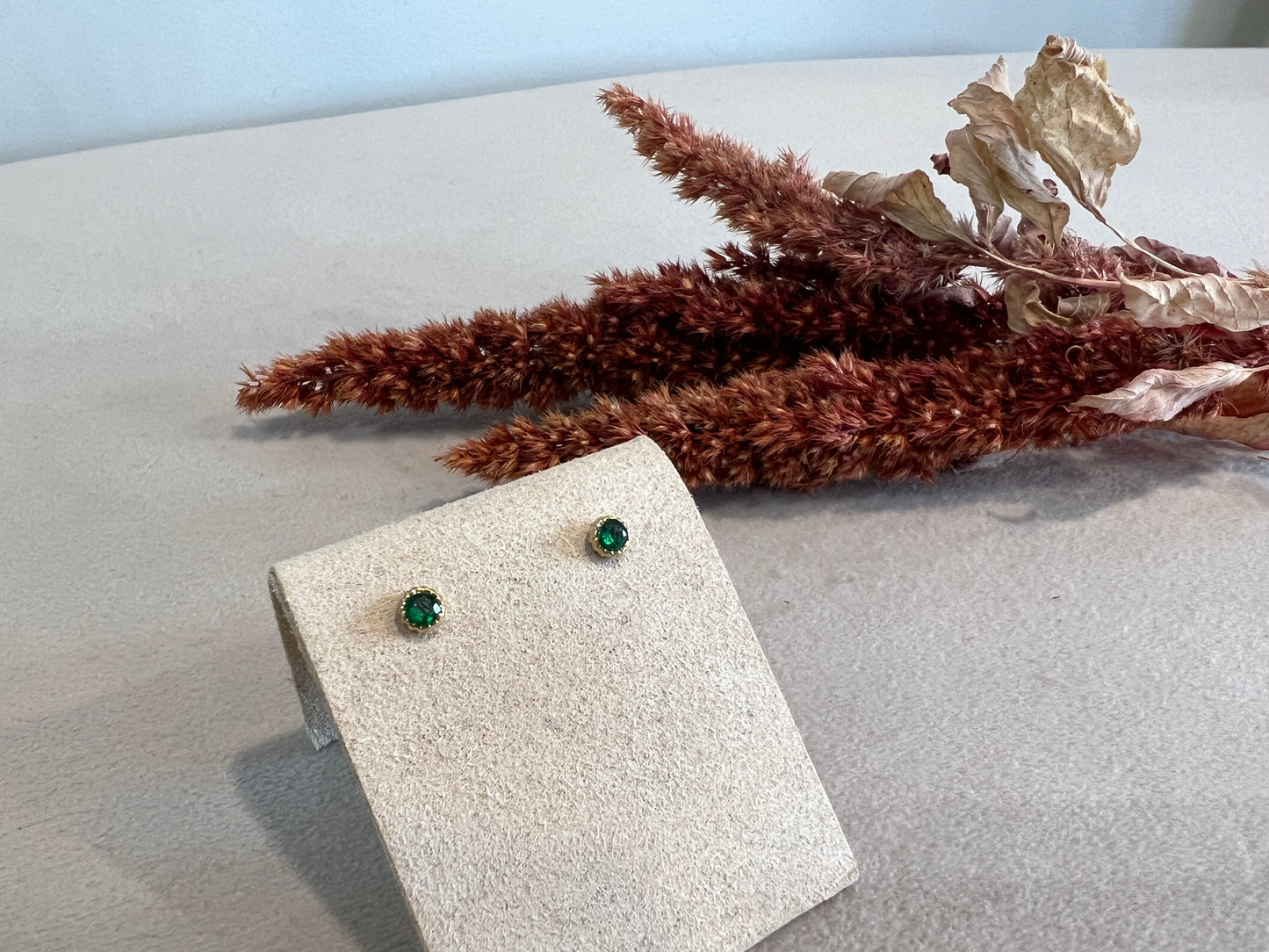 Boucle d’oreille JULIA dorée - strass