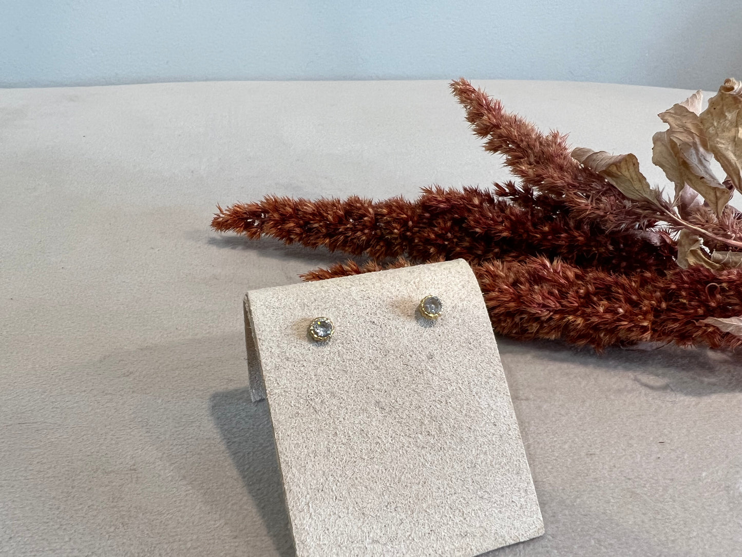 Boucle d’oreille JULIA dorée - strass