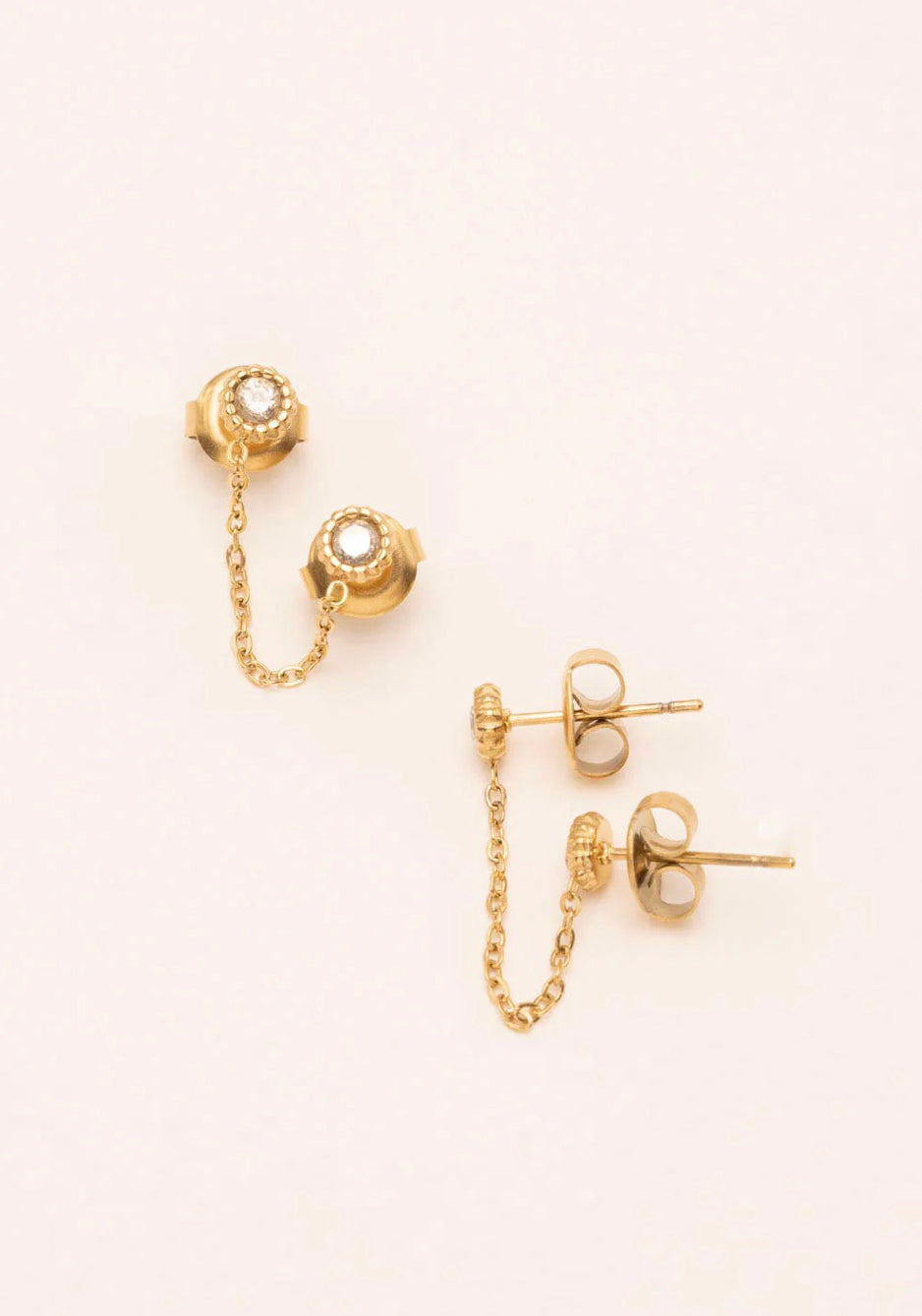 Boucle 2 trous ALICE à strass