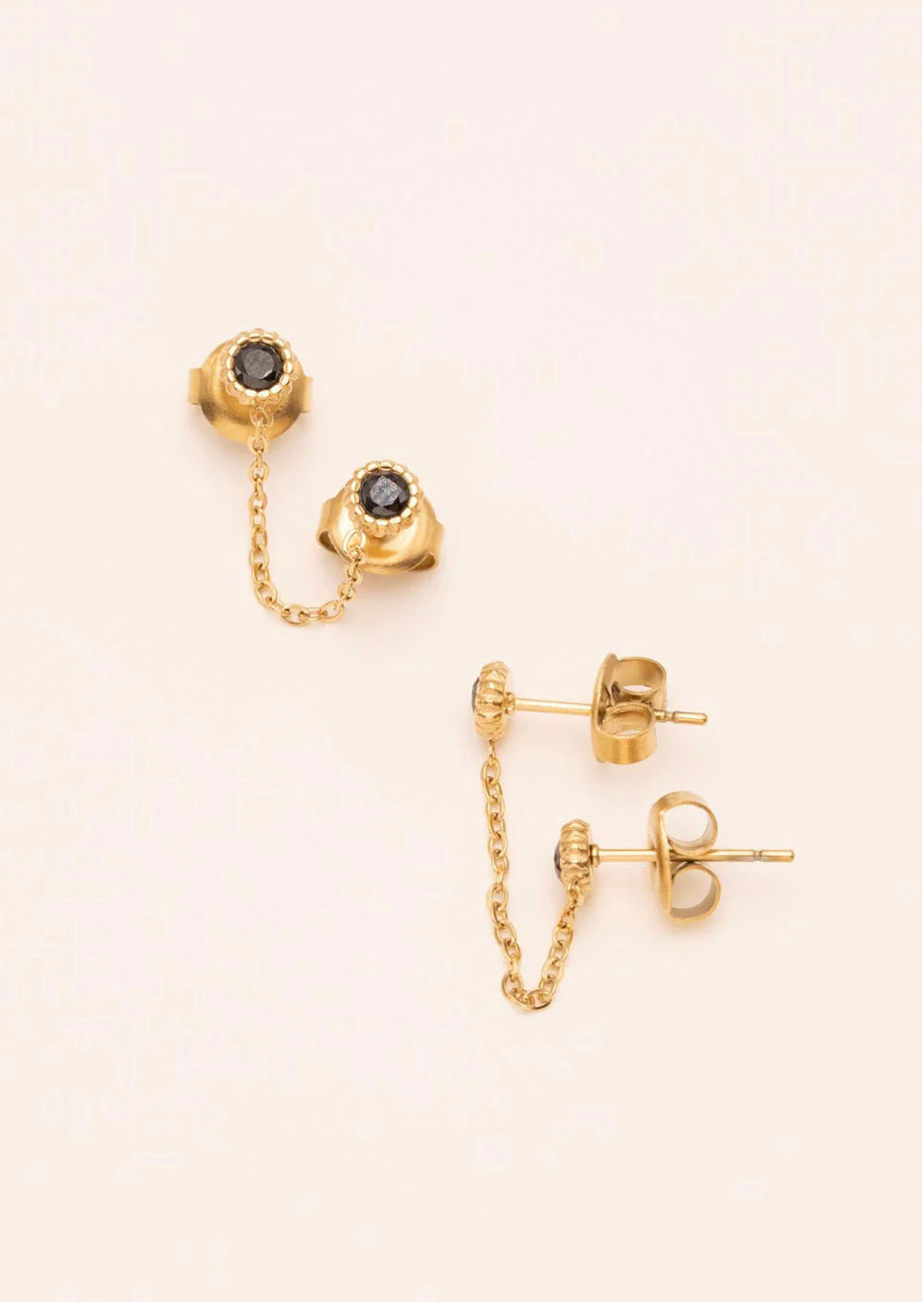 Boucle 2 trous ALICE à strass