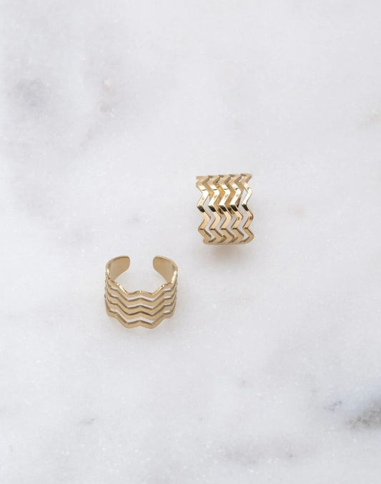 Ear cuff HELENA doré - zigzag