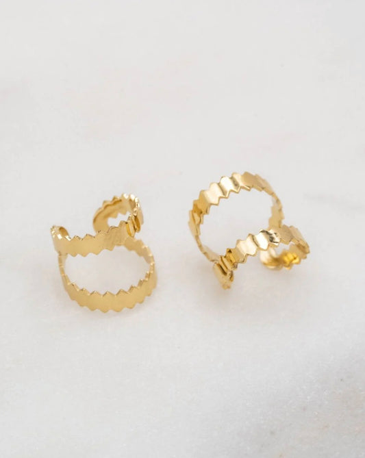 Double ear cuff EMMA - zigzag