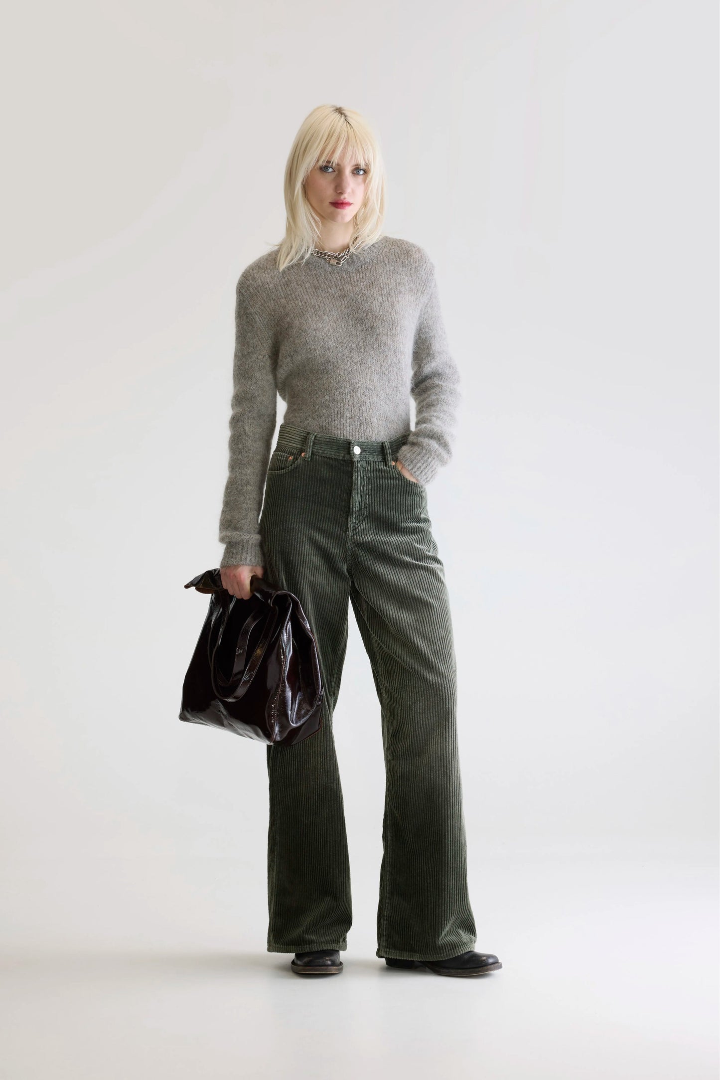 Pantalon PARTHE velours sage