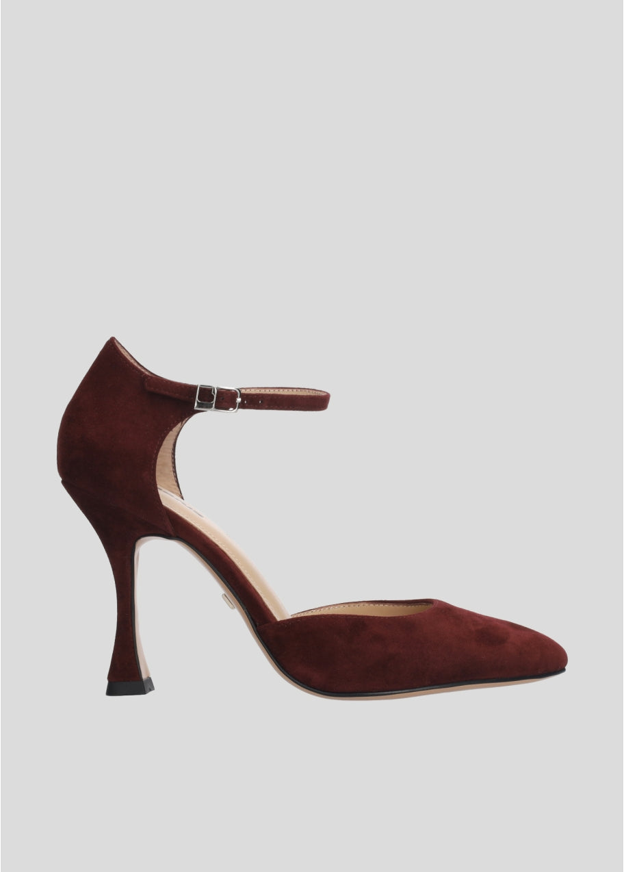 Escarpins ELANE en daim Burgundi