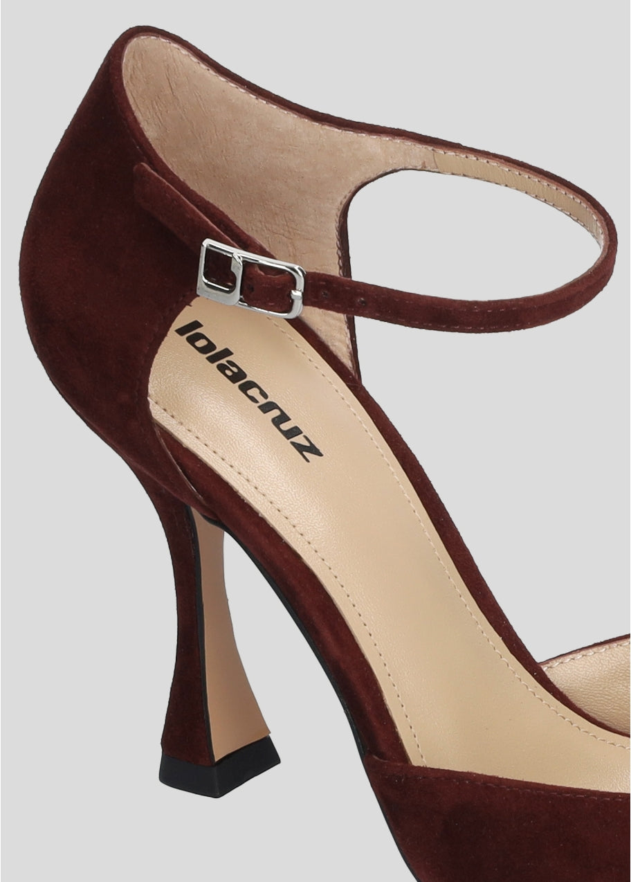 Escarpins ELANE en daim Burgundi