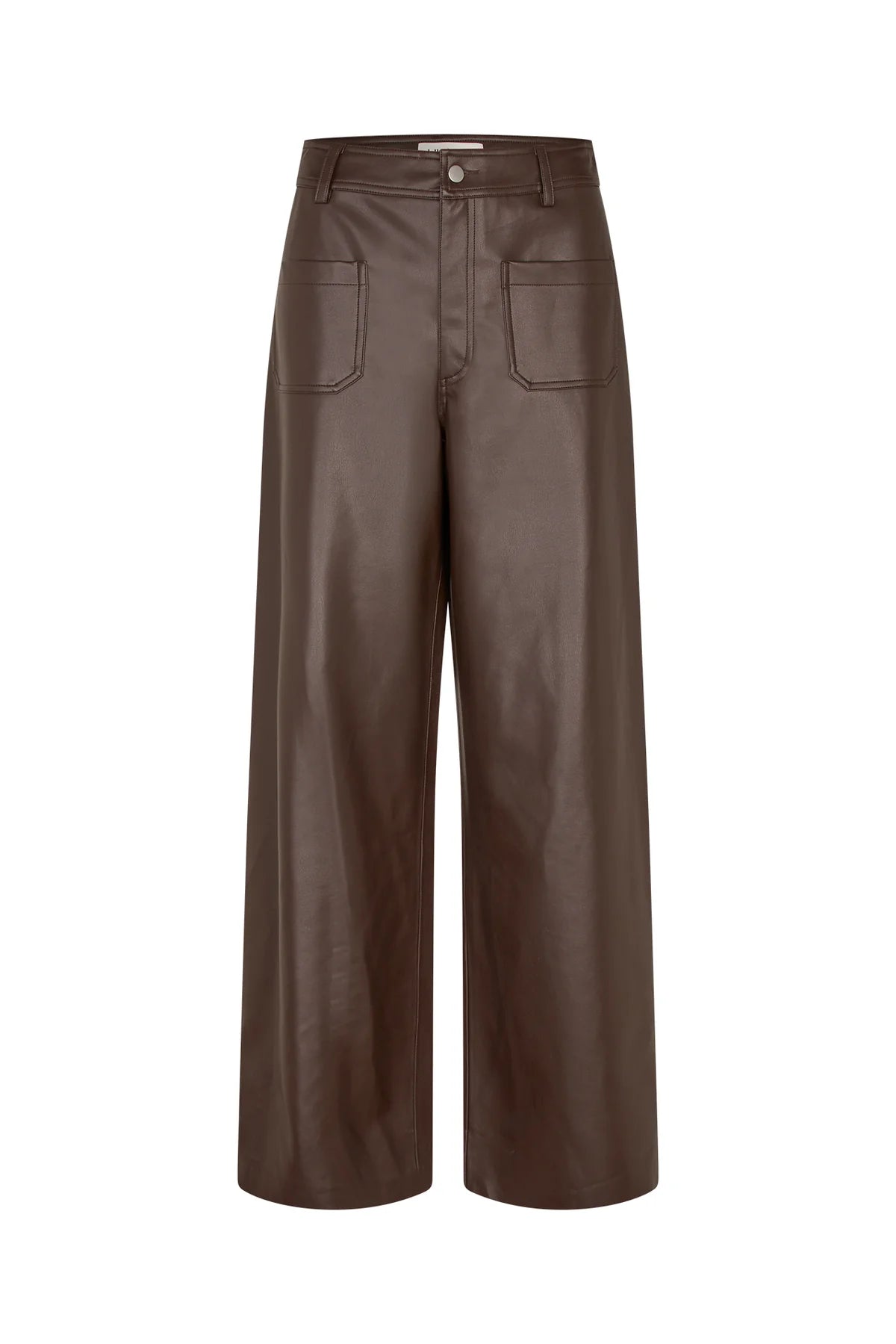 Pantalon RINGO en cuir marron