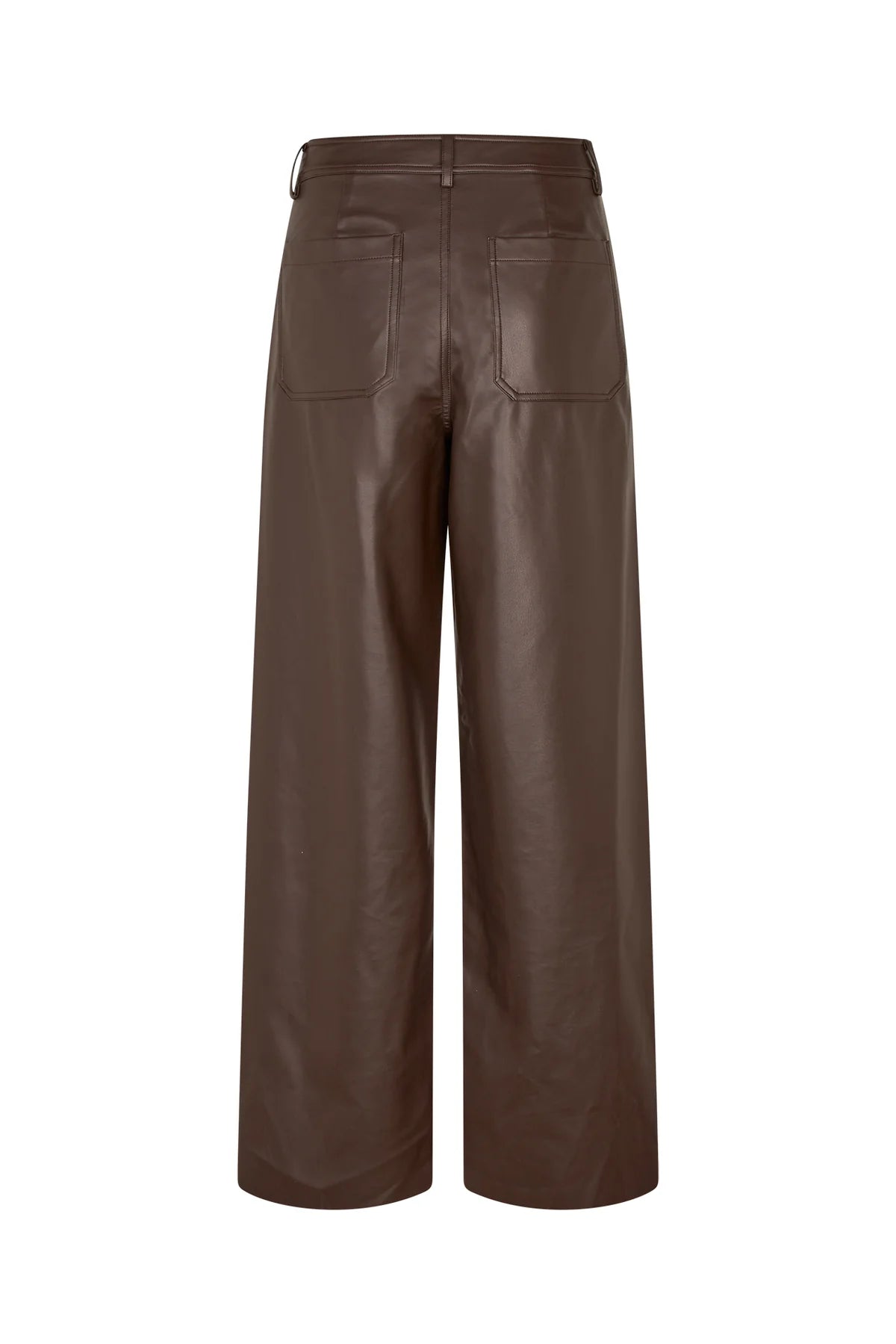 Pantalon RINGO en cuir marron