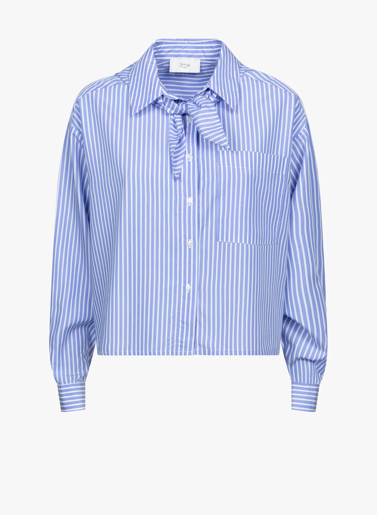 Chemise NOBODY rayée bleu/blanc