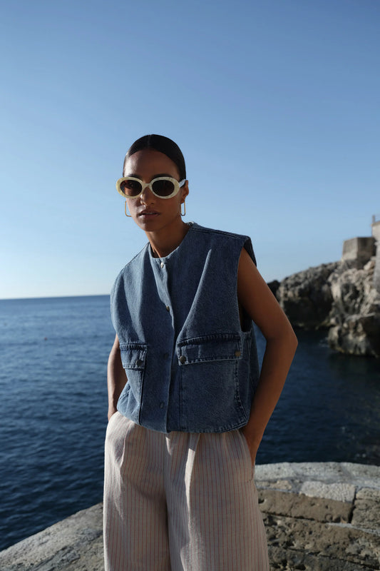 Veste ss manches MAGGIE denim