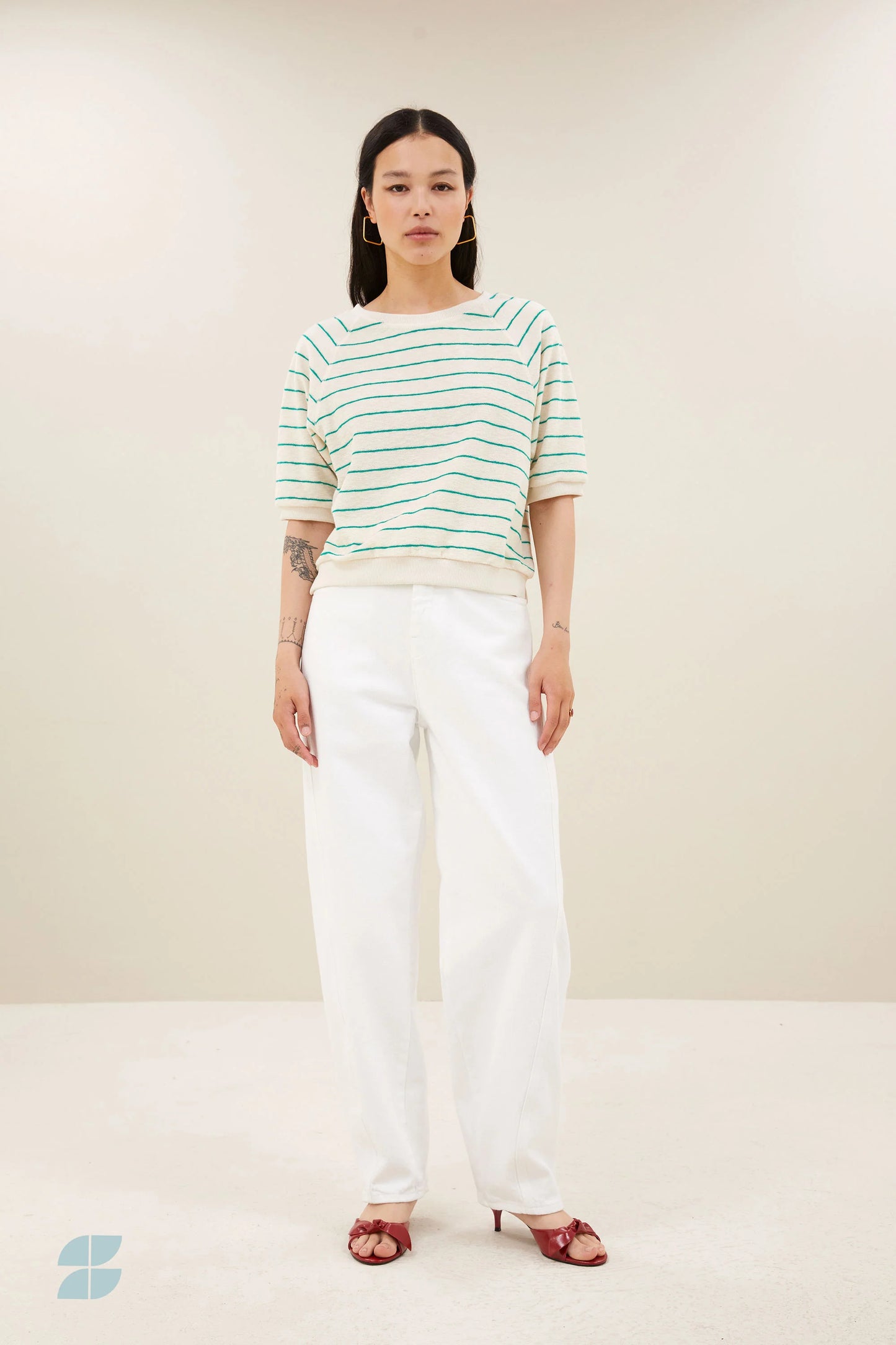 Top NEVA SLUB stripe