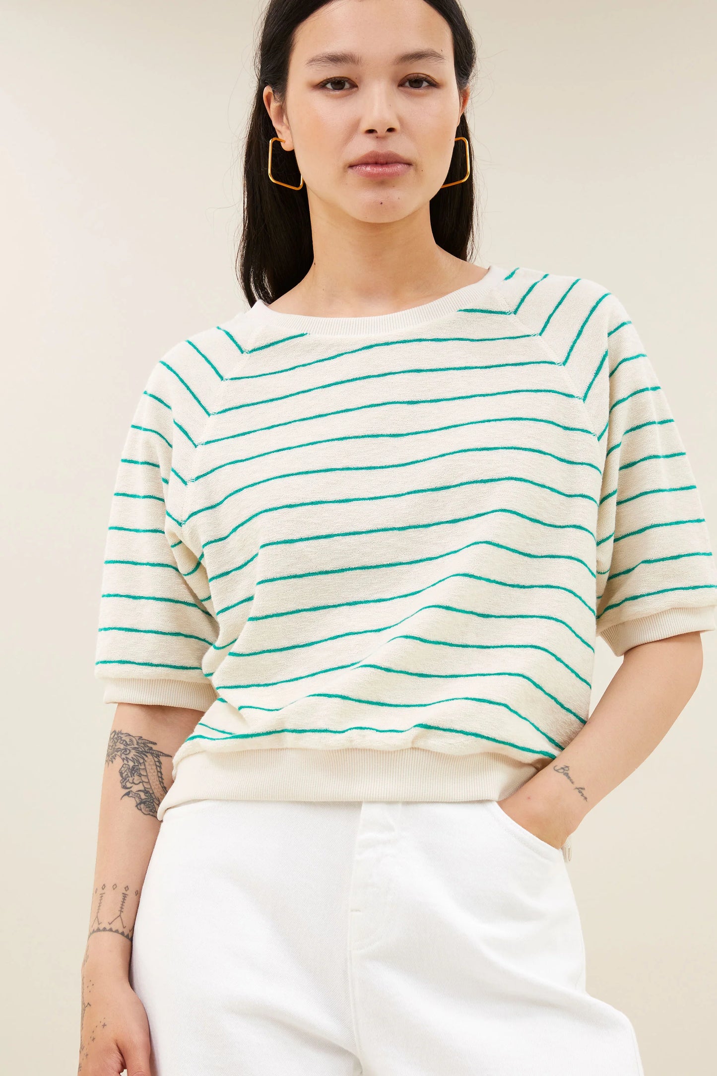 Top NEVA SLUB stripe