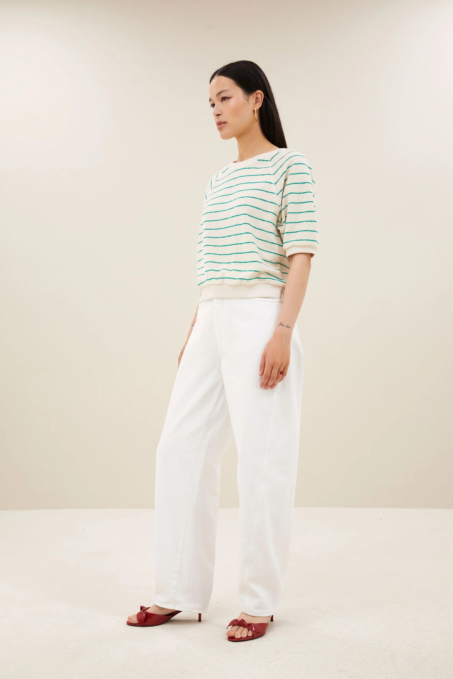 Top NEVA SLUB stripe