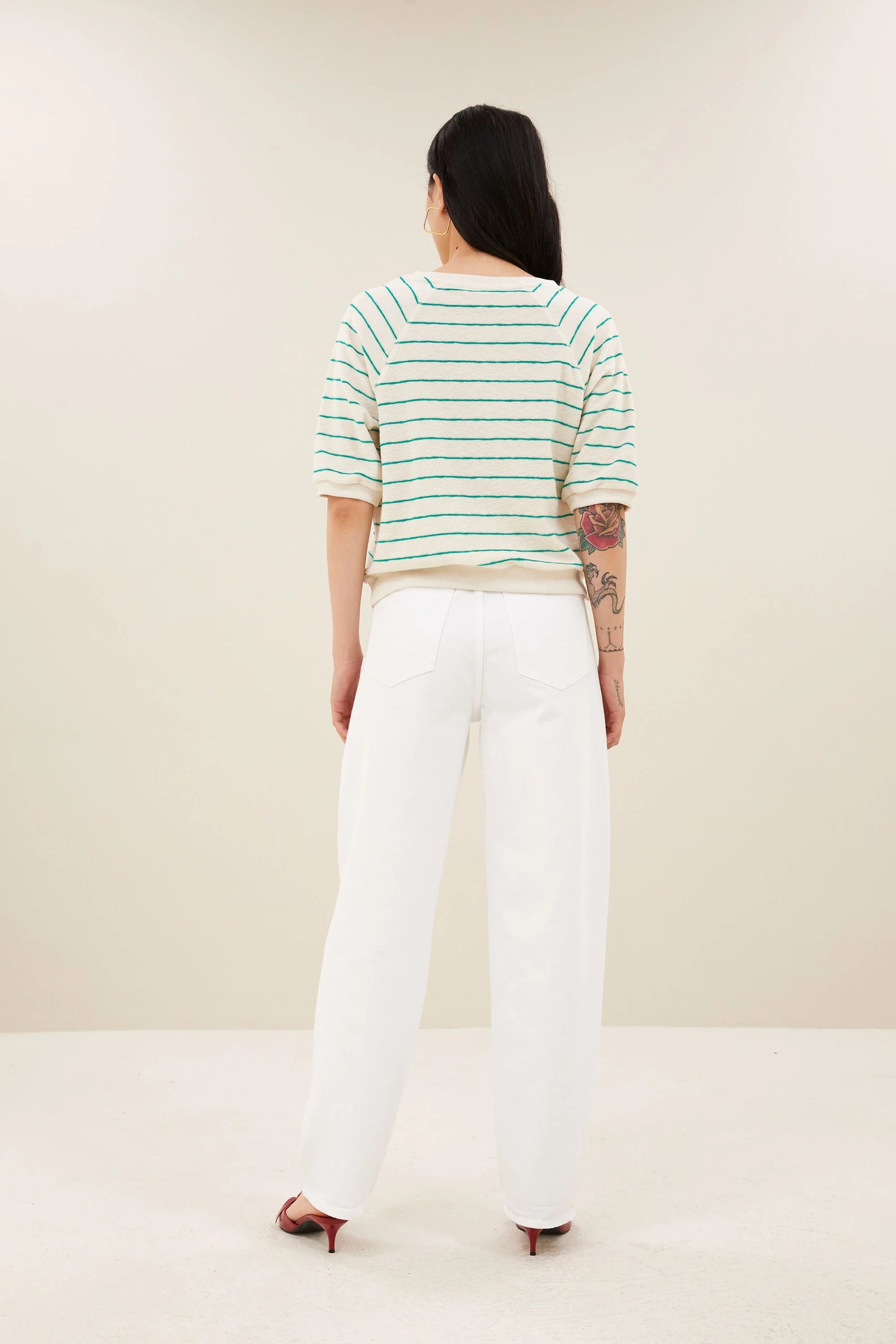 Top NEVA SLUB stripe