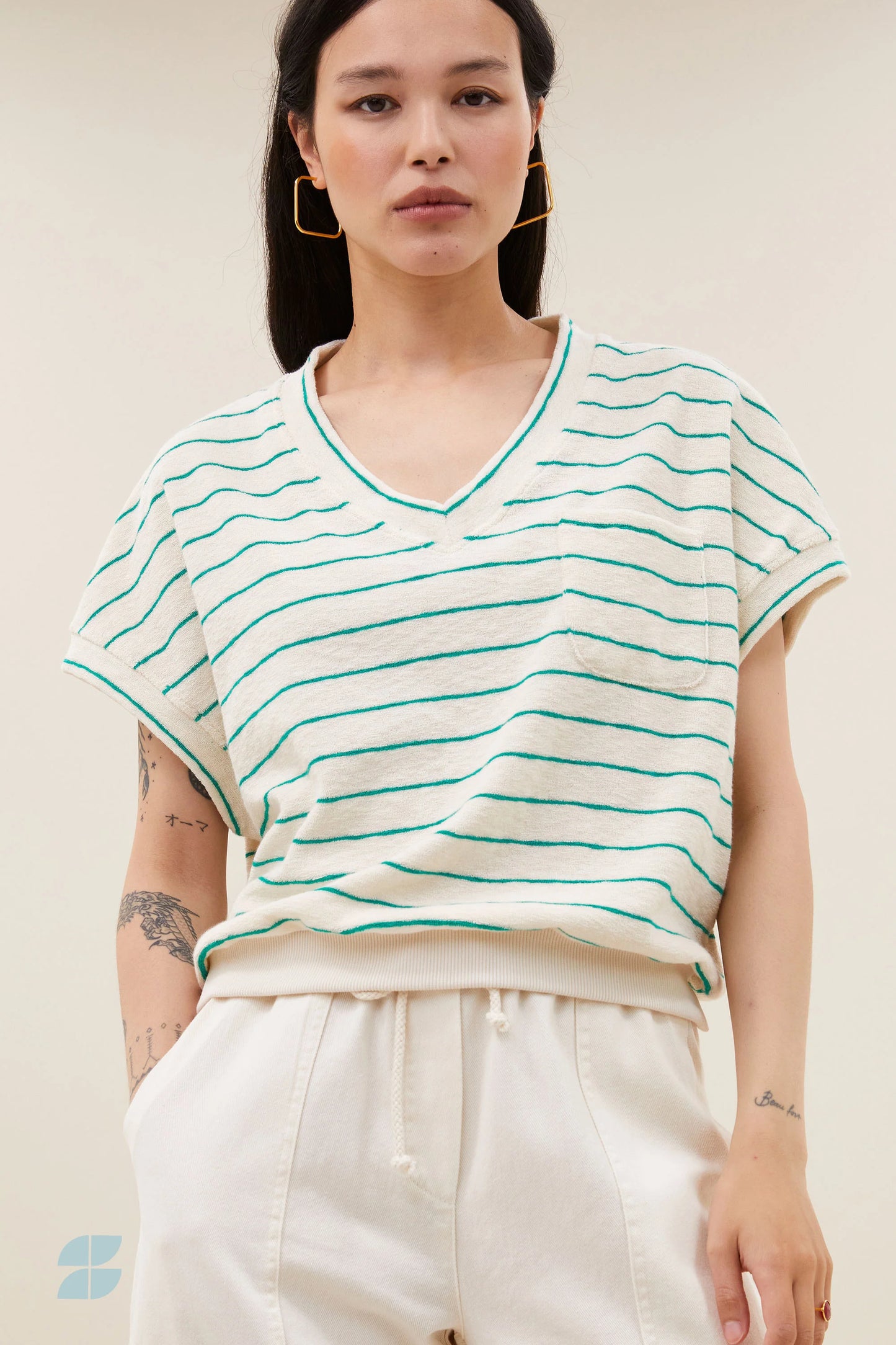 Top TYLER SLUB stripe