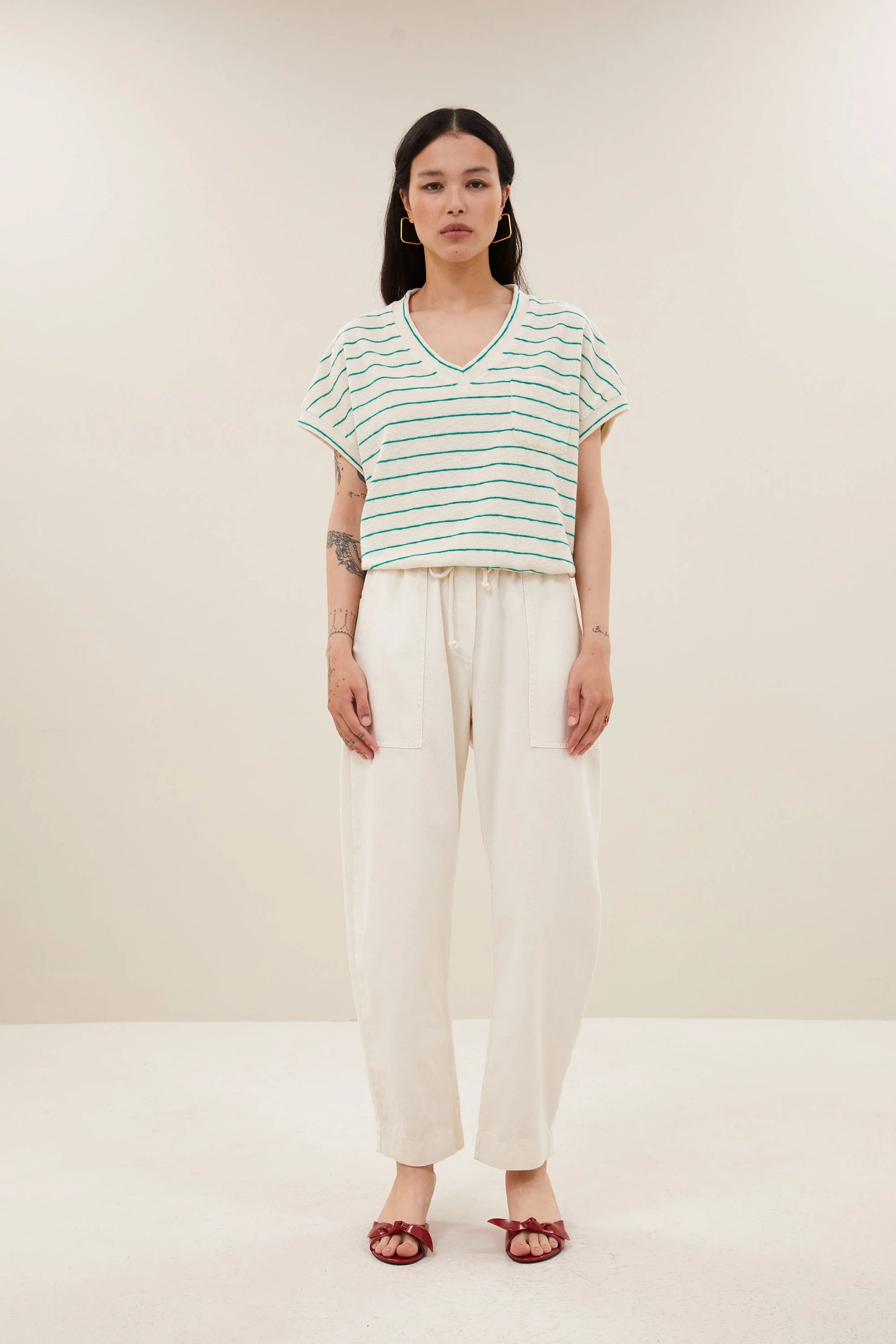 Top TYLER SLUB stripe