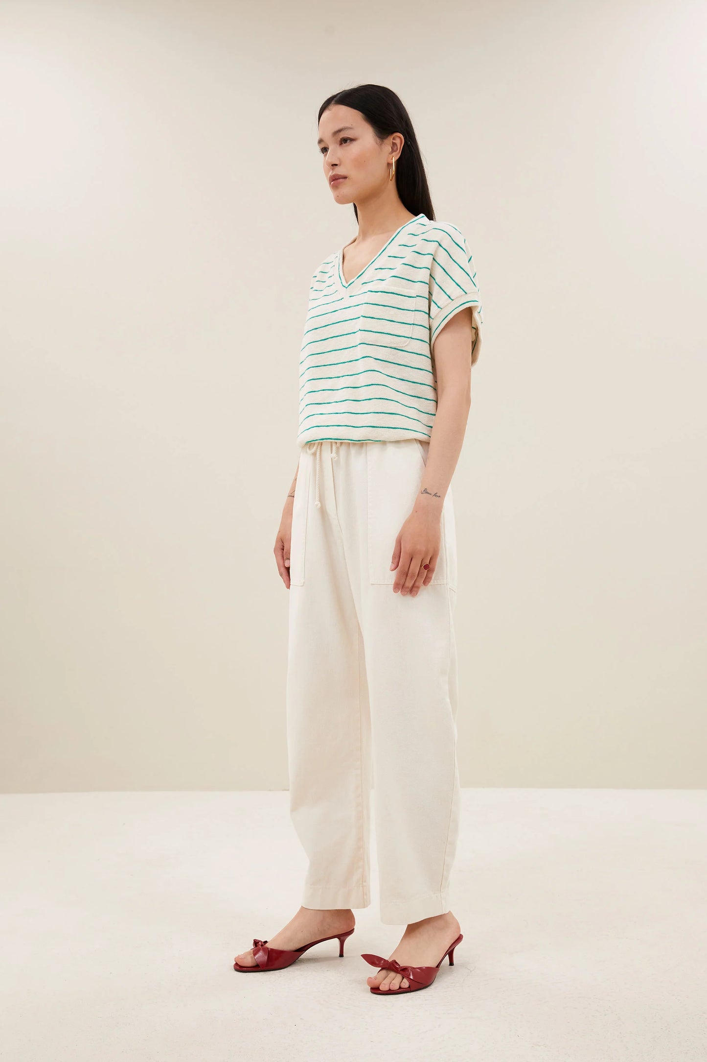Top TYLER SLUB stripe