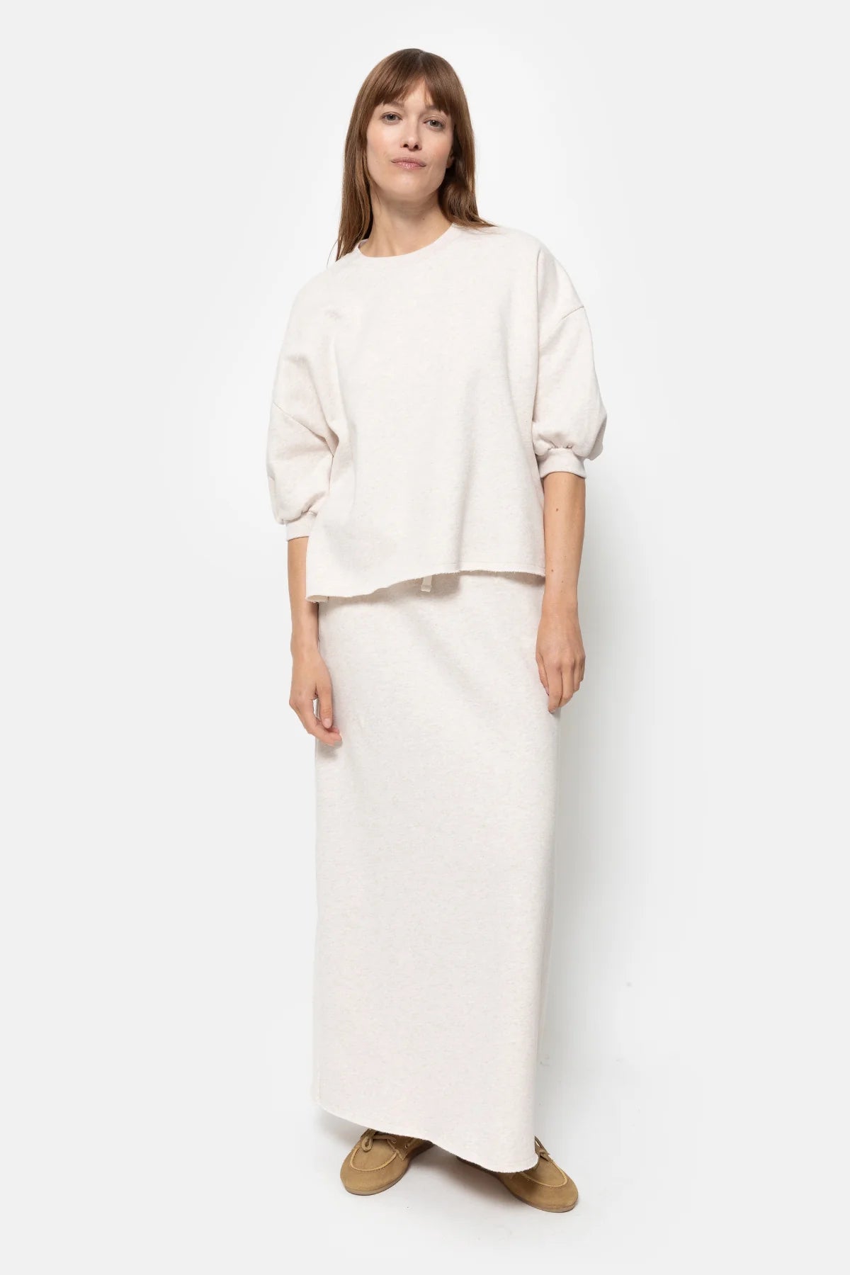 Sweat LIV manches 3/4 beige