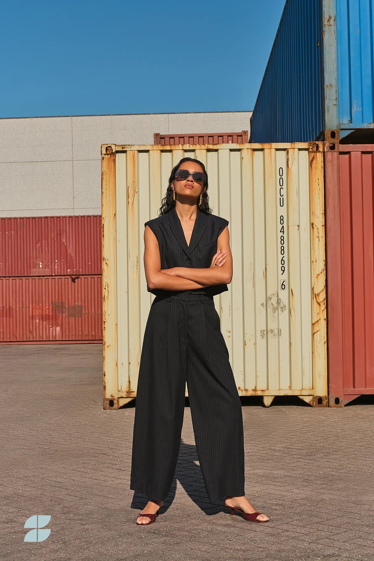 Pantalon FRIDA pinstripe