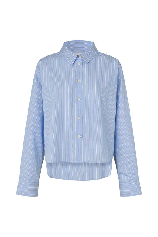 Chemise Crop MARINA bleu ciel
