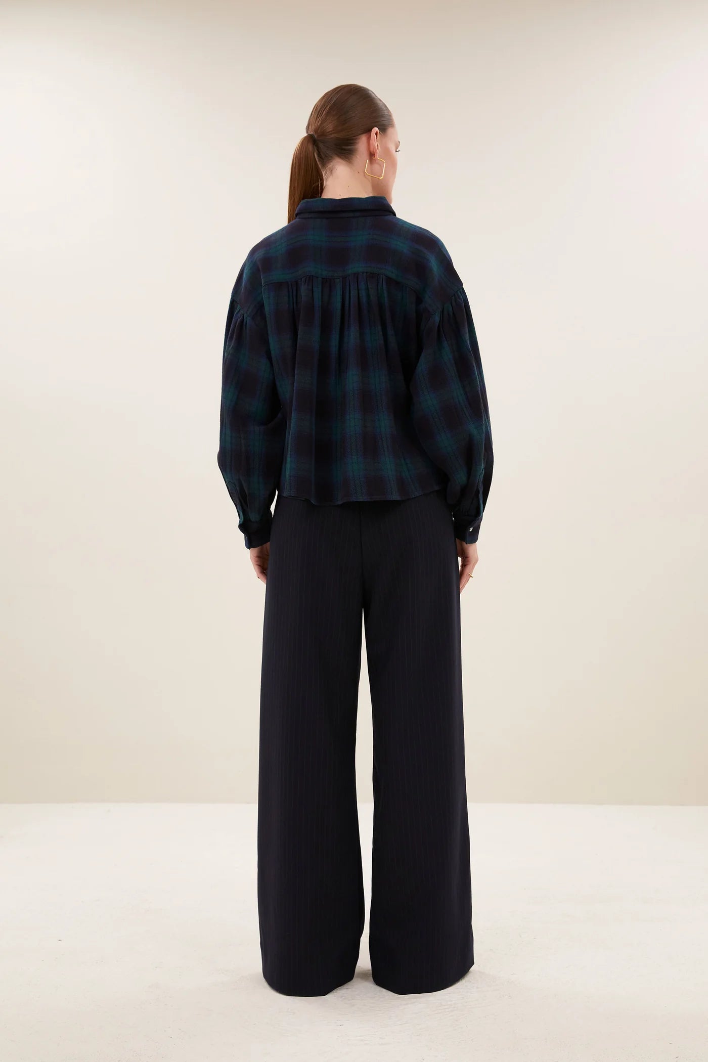 Blouse SARAH short Green Check