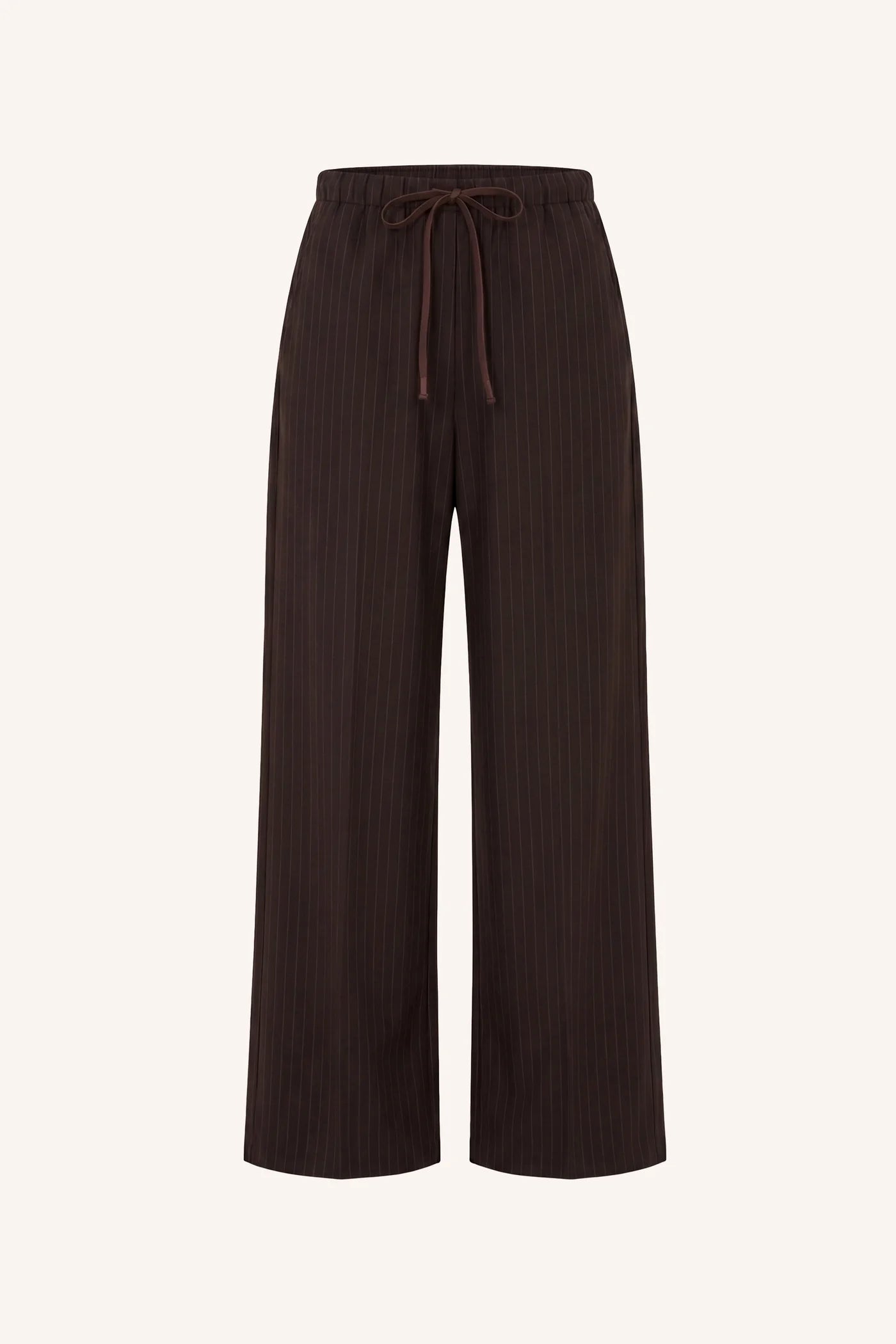 Pantalon PELLE Brown pinstripe