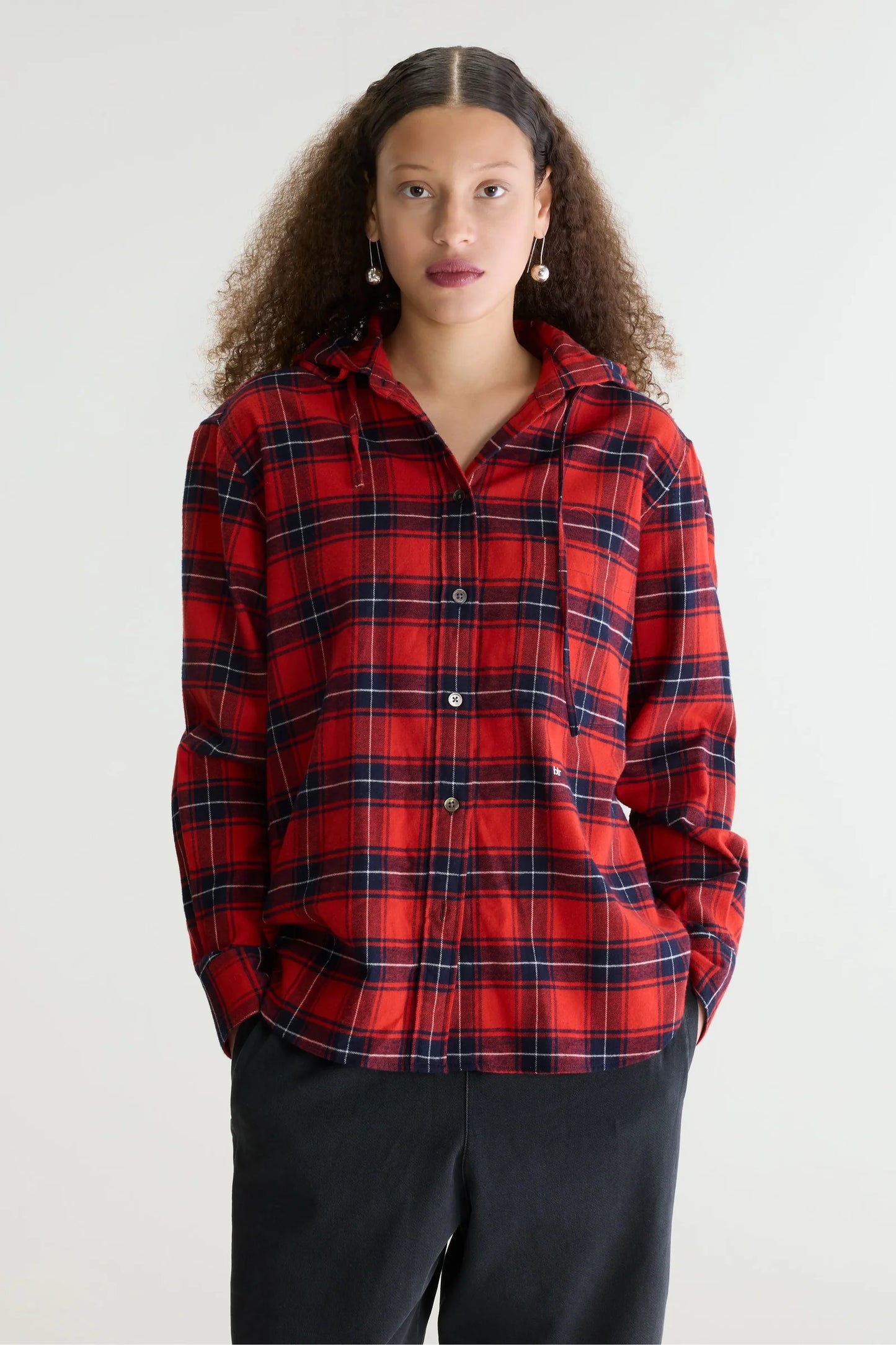 Chemise à capuche JANGLE à carreaux