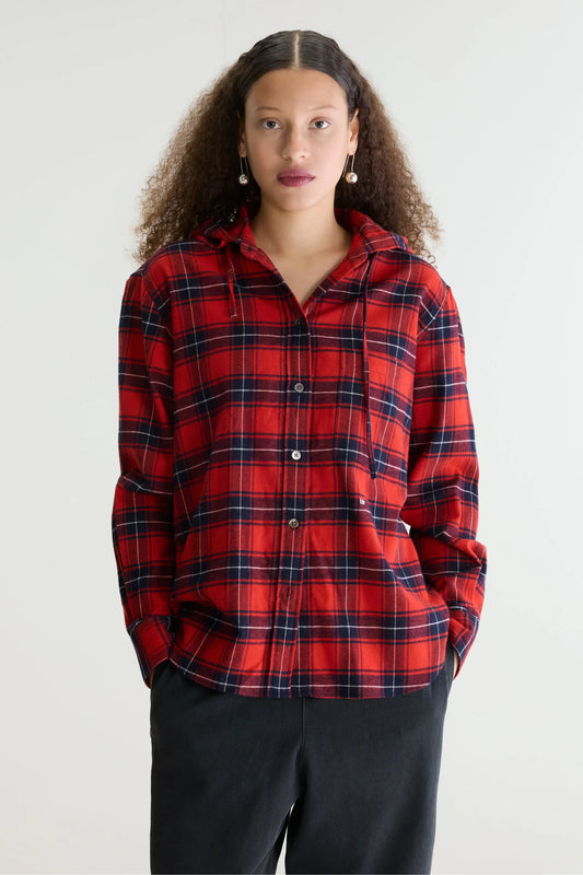 Chemise à capuche JANGLE à carreaux
