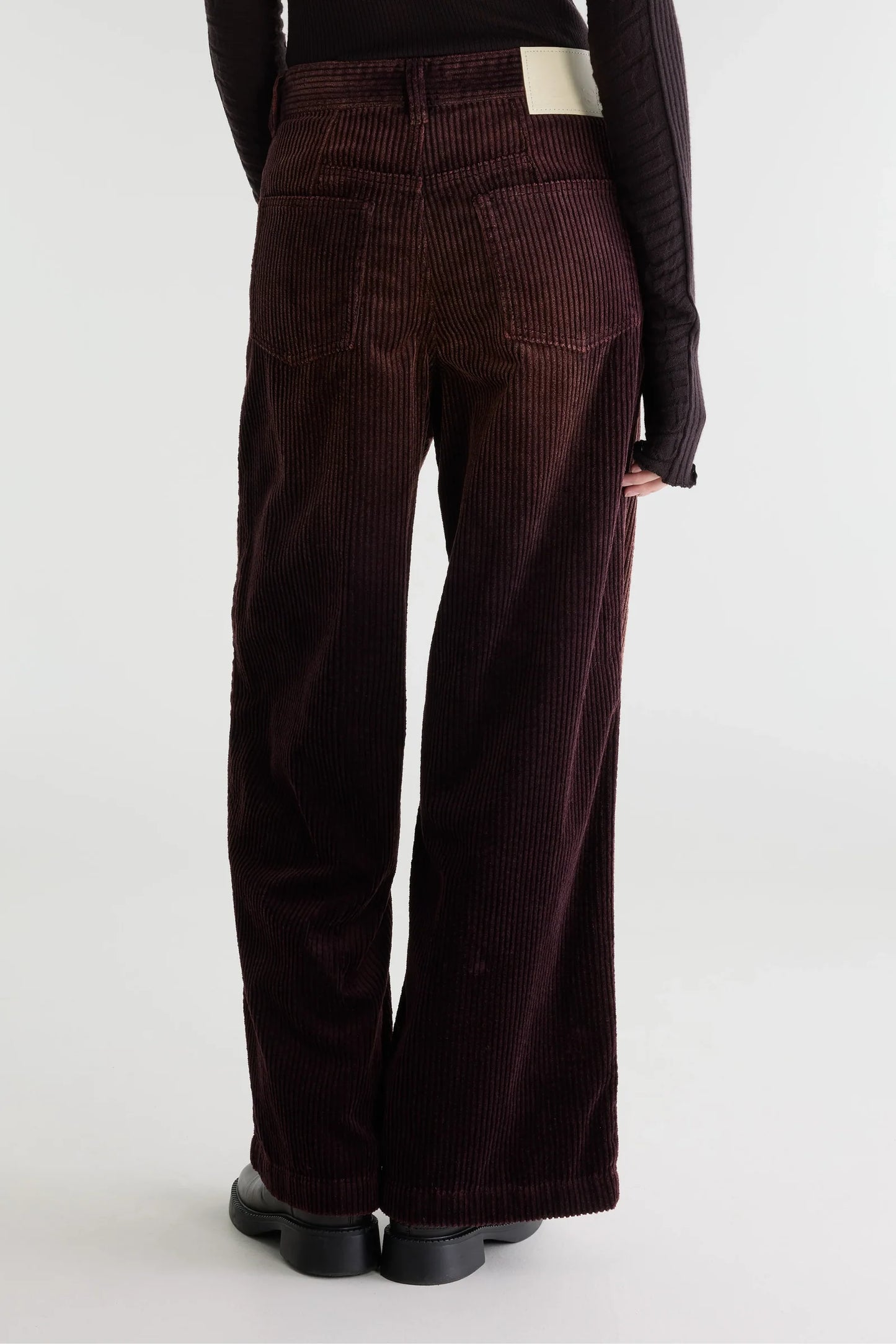 Jeans PETULA velours bordeaux