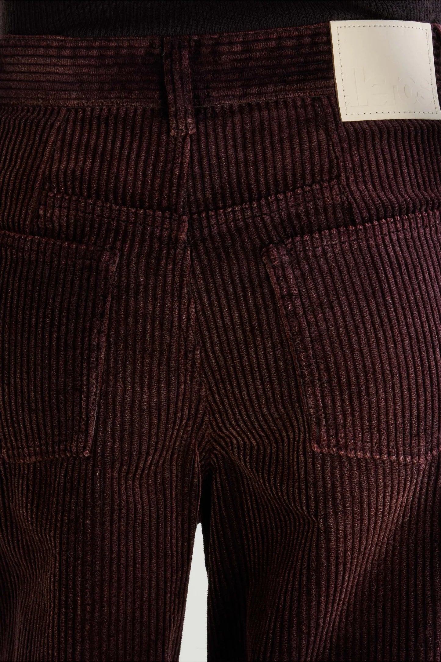 Jeans PETULA velours bordeaux