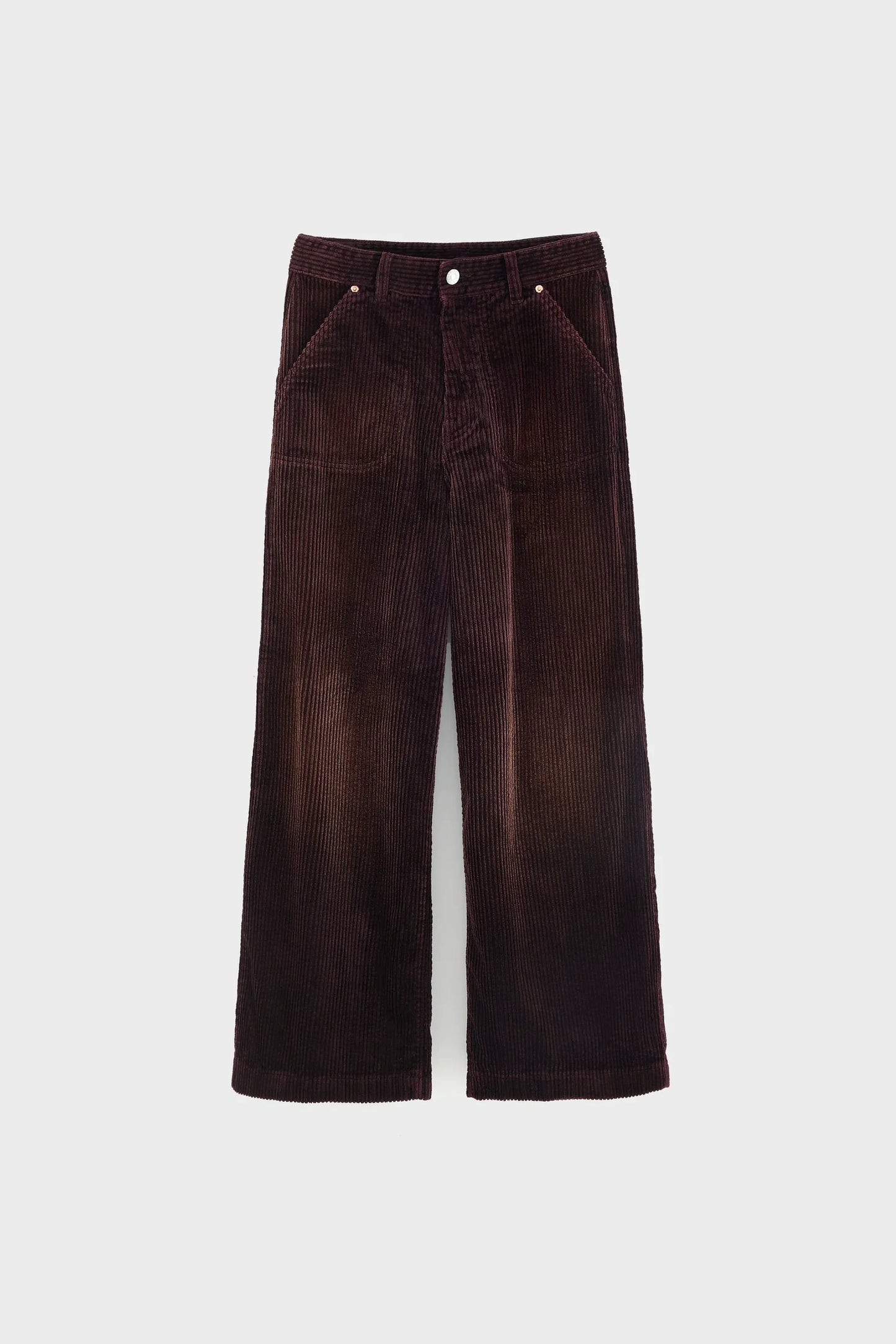 Jeans PETULA velours bordeaux